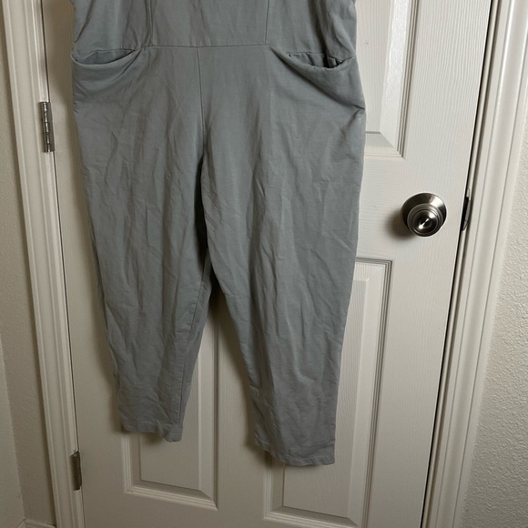 Ladies Italian Lagenlook 2 Pocket Front Tie Comfy Cotton Jumpsuit - Picture 5 of 10